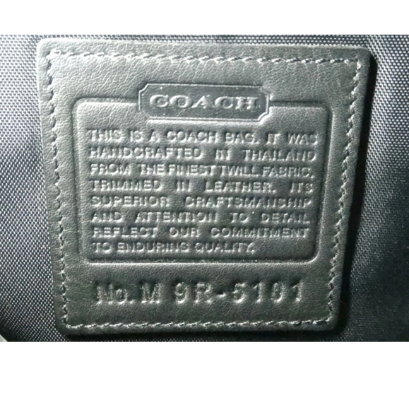 Vintage Coach 5101 Black Canvas & Leather Briefcase Messenger Bag - Picture 9 of 11